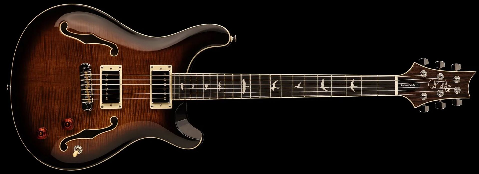PRS - SE Hollowbody II Black Gold Burst