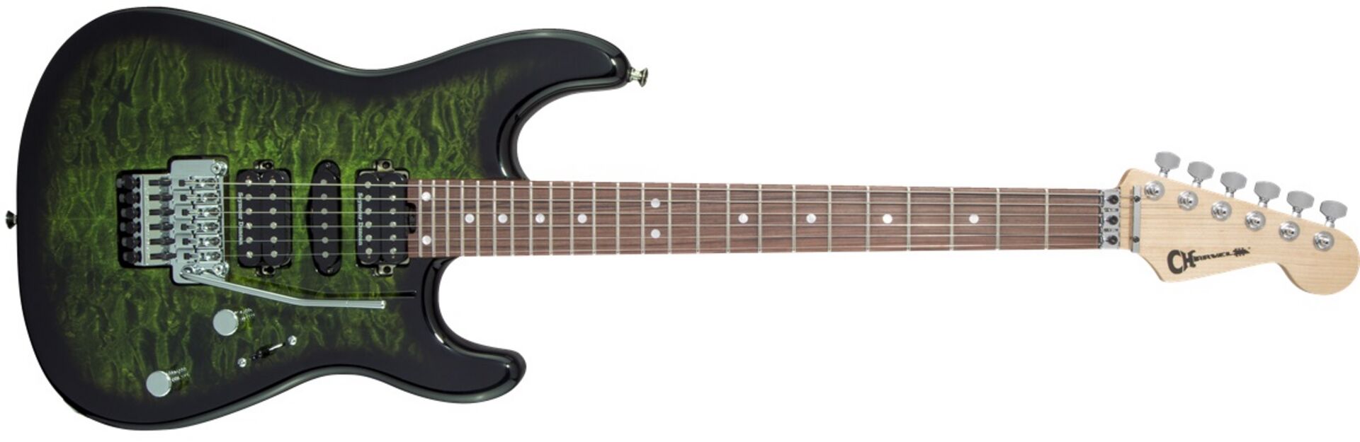 Charvel - MJ SAN DIMAS STYLE 1 HSH FR PF QM GREEN BURST